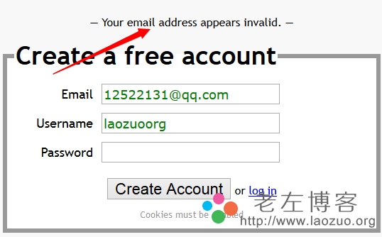 Your email address appears invalid