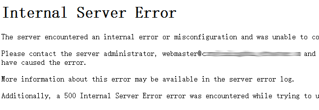 解决WordPress站点出现"Internal Server Error"错误问题