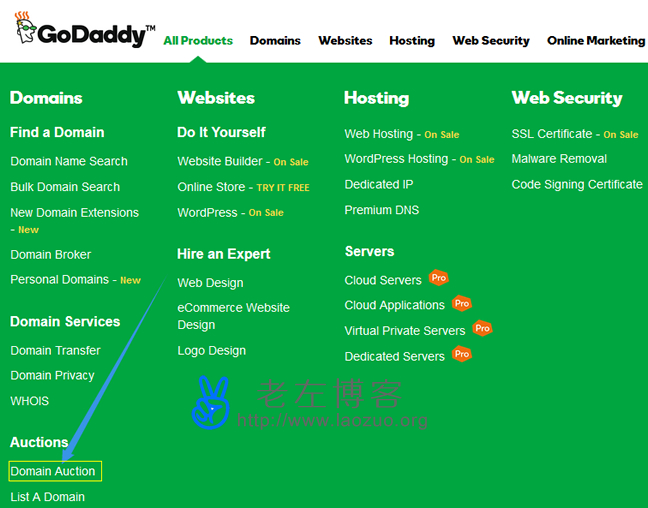  GoDaddy Auctions Platform