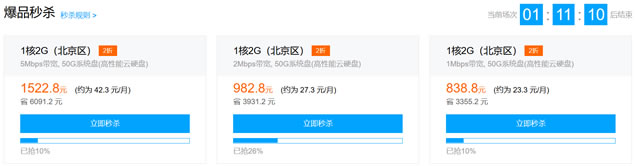  Tencent ECS special price second kill activity - 2 cores, 8GB memory, 5Mbps, three years, 1449 yuan
