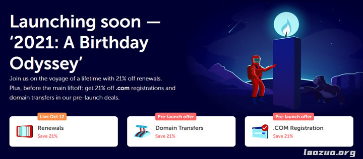  NameCheap limited time 21 anniversary domain name new registration and renewal activities (new registration 48 yuan/transferred 53 yuan)