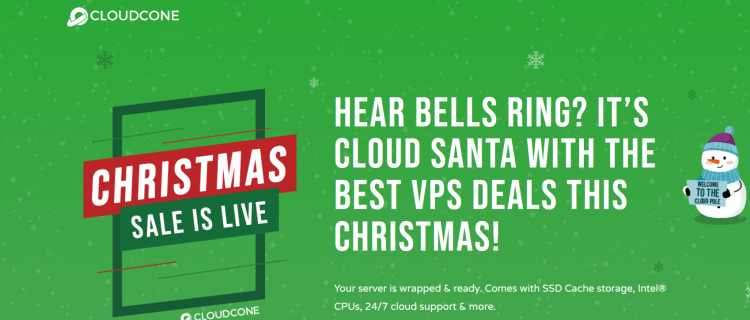 CloudCone 圣诞节提供多款年付美国VPS 低至年付16.79美元