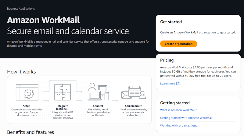 实战利用Amazon WorkMail部署个性化企业私有邮局服务 - 第2张