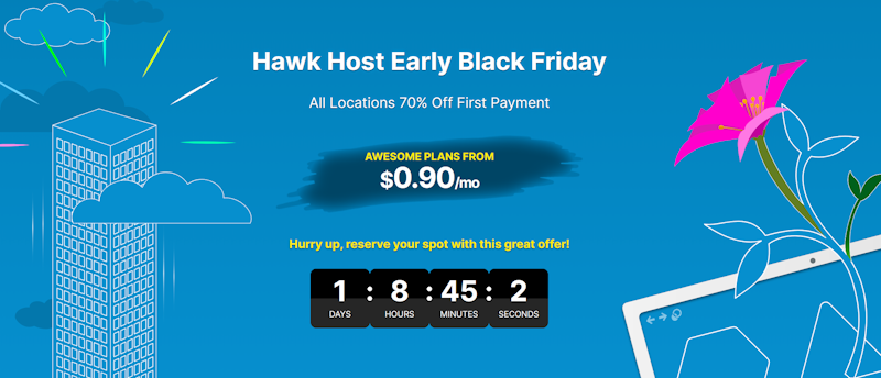 老鹰主机HawkHost黑色星期五提前购活动 低至三折 - 第1张 老鹰主机HawkHost黑色星期五提前购活动 低至三折 - 第1张