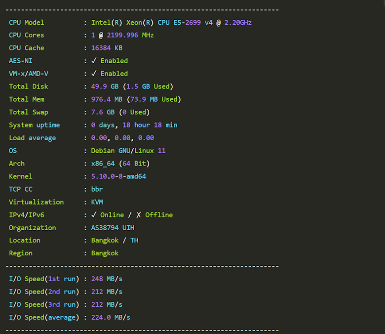 LightLayer 泰国VPS性能测评 泰国原生IP 可选东南亚外贸业务 - 第3张