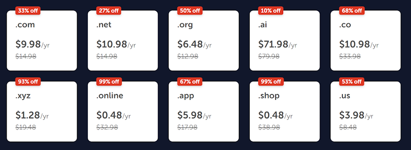 NameCheap 黑色星期五大促活动 新注册域名和转移域名低至99%优惠 - 第2张